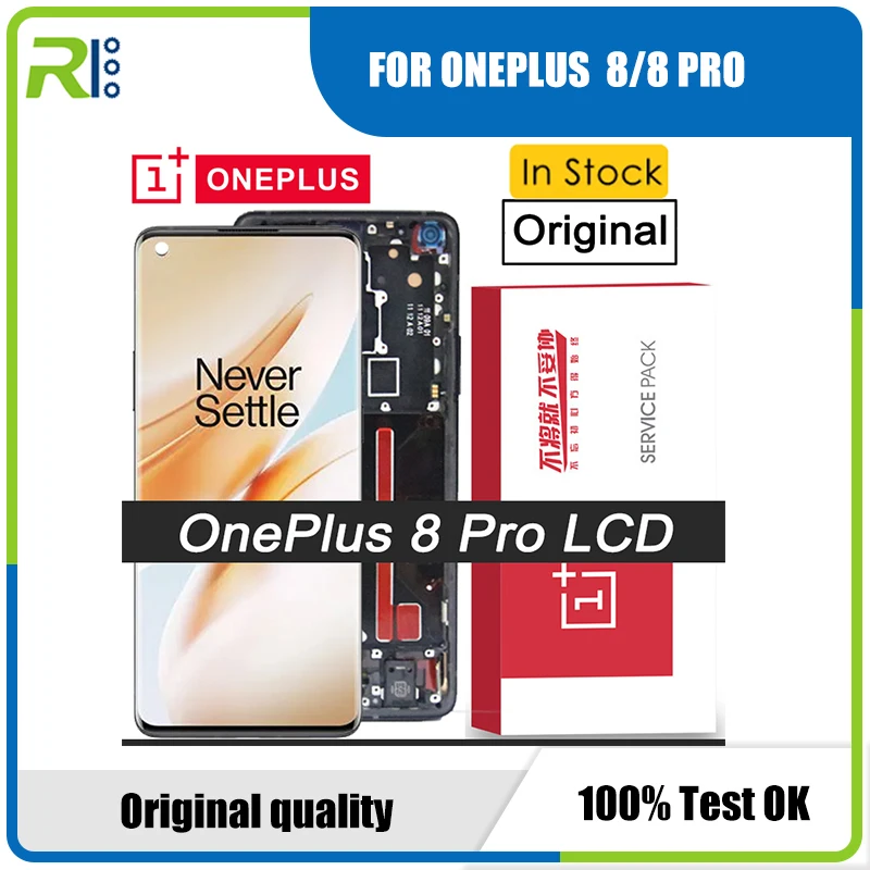 

100% Original 6.78 inches AMOLED Display with frame for OnePlus 8 Pro LCD Touch Screen Digitizer Assembly Replacement Parts