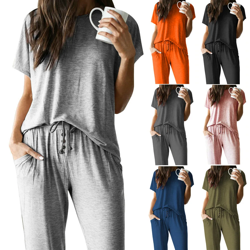 

Women Casual 2 Piece Outfit Long Pant Set Sweatsuits Tracksuits