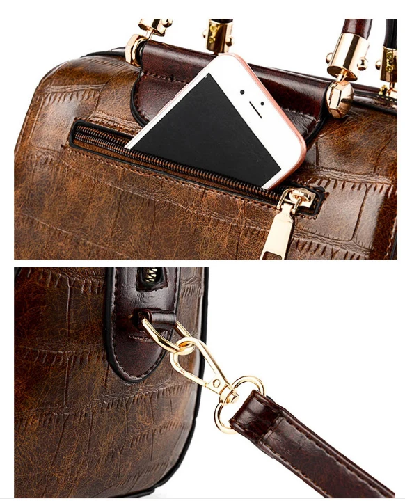 Модные сумки женская кожаная сумка через плечо Бостонская подушка женские