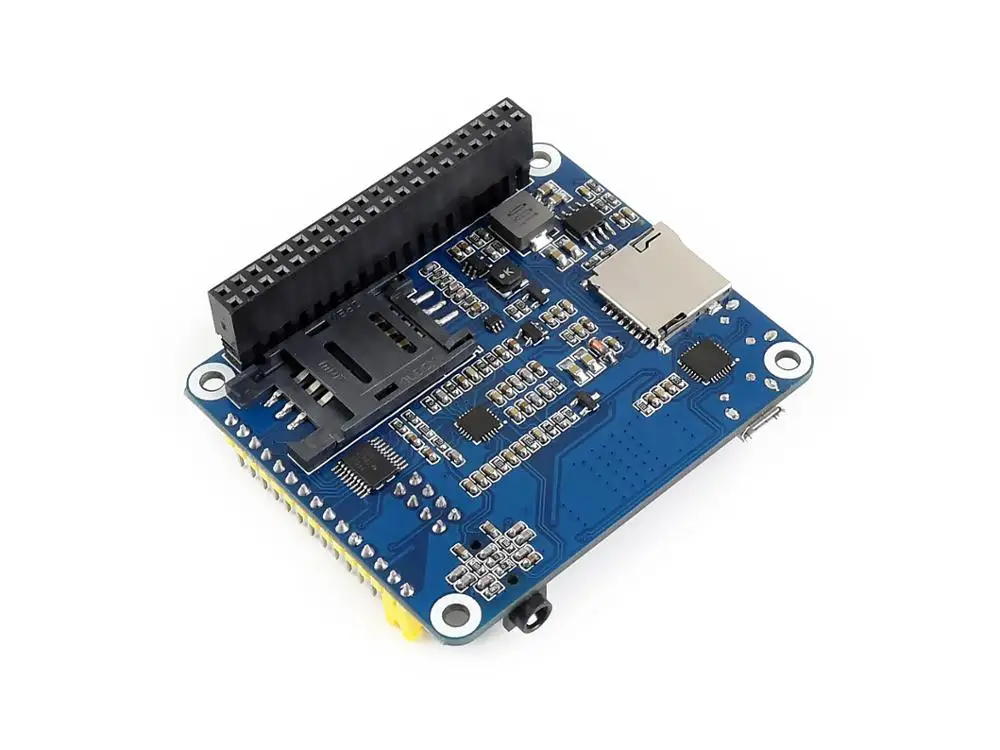 Шляпа Waveshare для Raspberry Pi 4G/3G/2G/GSM/GPRS/GNSS на базе сети LTE CAT4 глобальная версия |