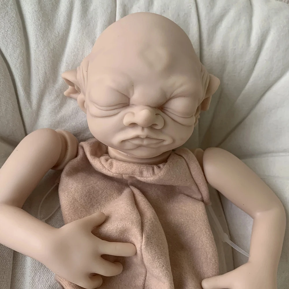 

12inch Head Mold With Cloth Body Lifelike Beginners Kids Toy Crafts Reborn Doll Kit Gifts Soft Flexible Touch Fairy Beesley Elf