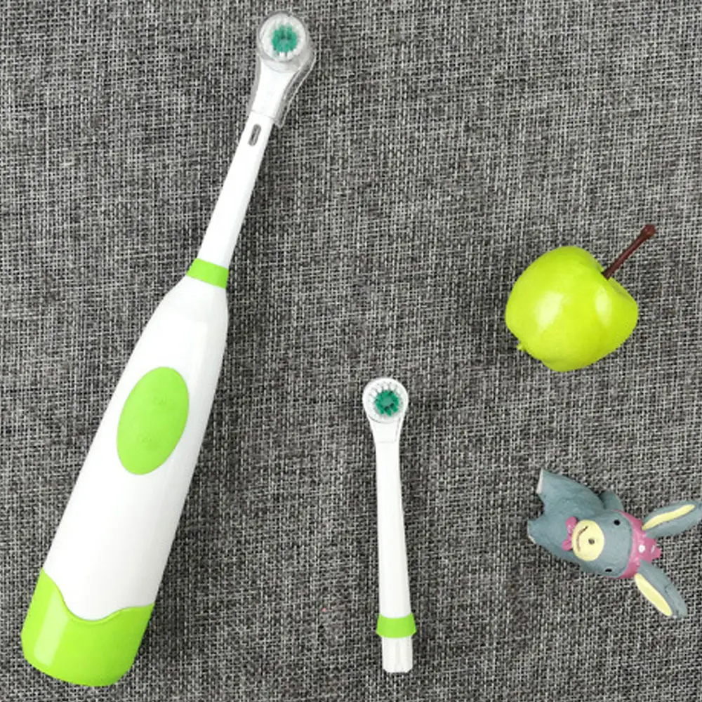 1 Set Electric Toothbrush With 2 Brush Heads Battery Operated Oral Hygiene No Rechargeable Teeth For Children | Бытовая техника