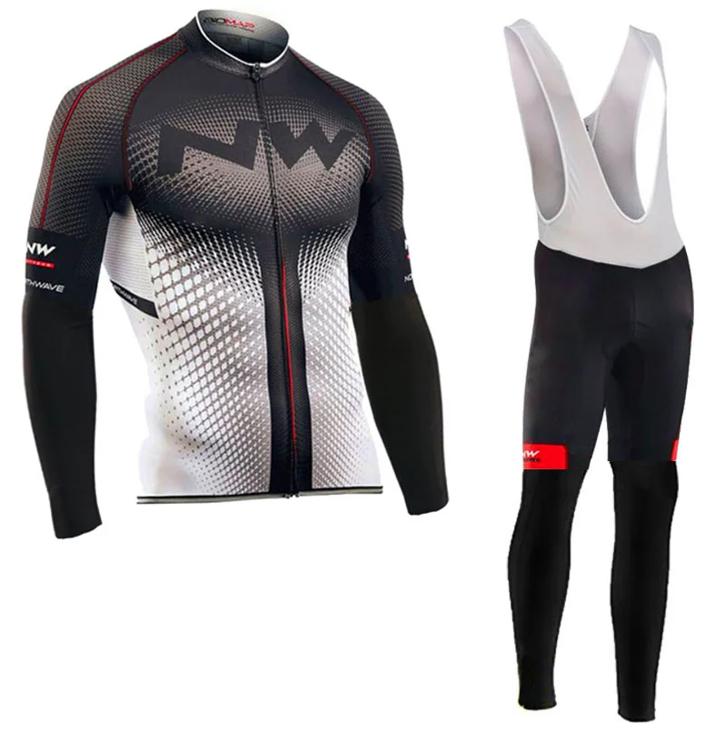 Long sleeve suit Northwave Команда с длинным рукавом Велоспорт Джерси Комплект комбинезон ropa ciclismo велоодежда MTB велосипед Джерси Униформа мужская одежда - Цвет: Long sleeve suit