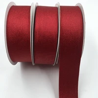 25yards 38mm wired edge shiny red satin ribbon for birthday christmas gift box packaging wrapping decoration diy 1 12 n2158