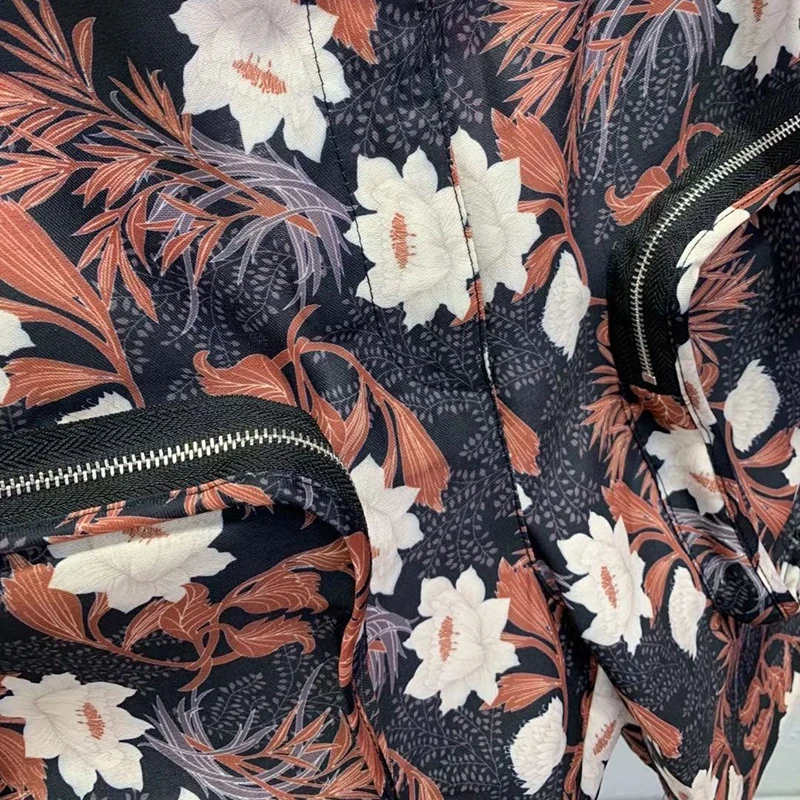 

SISPELL Print Hit Color Shorts For Female High Waist Loose With Zipper Pocket Straight Legs Women's Shorts Fashion Summer
