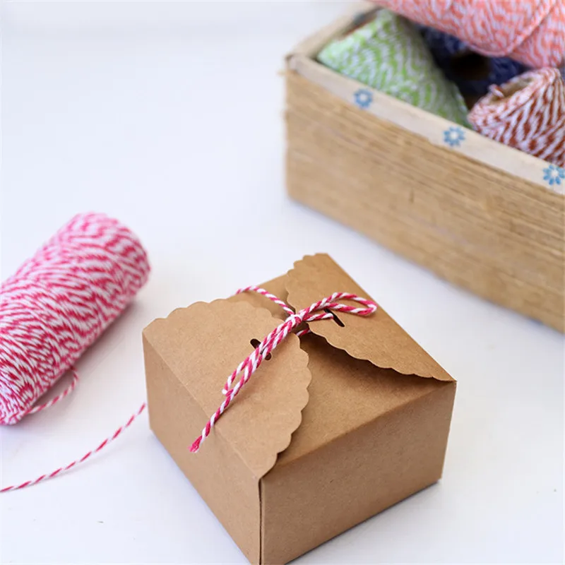 100 м/рулон 1,5 мм Хлопок Веревка Bakers Шпагат DIY упаковочная веревка шнур для рождества деревенский Свадебный декор подарочная упаковочная бумага