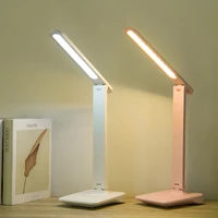 foldable led stand desk lamp phone holder base rechargeable touch switch 9w dimmable study table lamp student work office