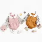 Sanlutozхлопковая футболка с длинными рукавами для маленьких девочек, боди, модное платье принцессы для девочек; Одежда для малышей; Повседневная одежда для детей, осенняя одежда для малышей