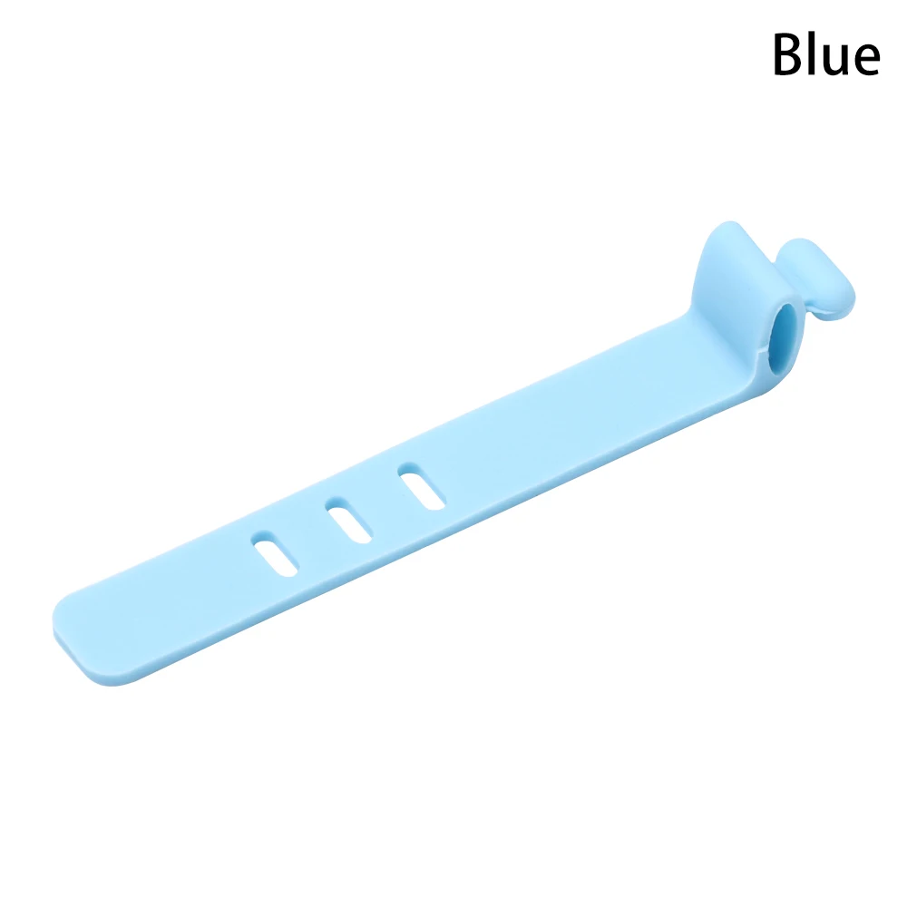 blue 10 шт. силиконовые наушники устройства для сматывания шнуров мягкие USB провода Кабельные стяжки держатель для хранения Органайзер зажимы для гарнитуры - Цвет: blue