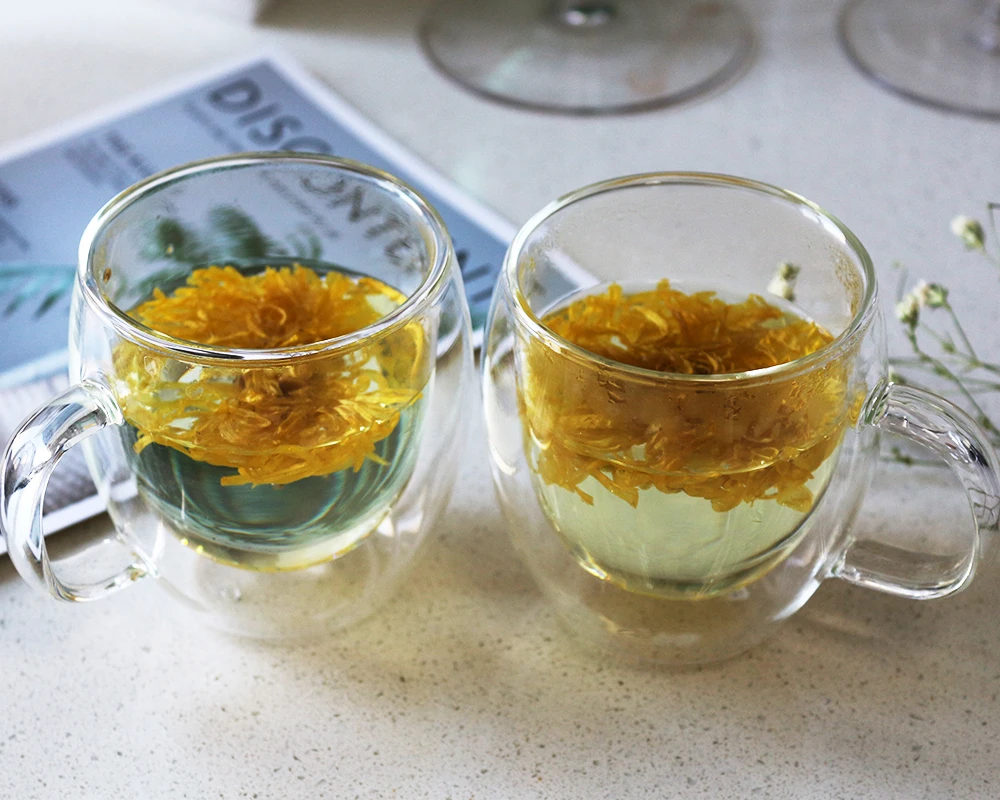 Стеклянная чашка двойные кофейные кружки с ручкой чашки для напитков