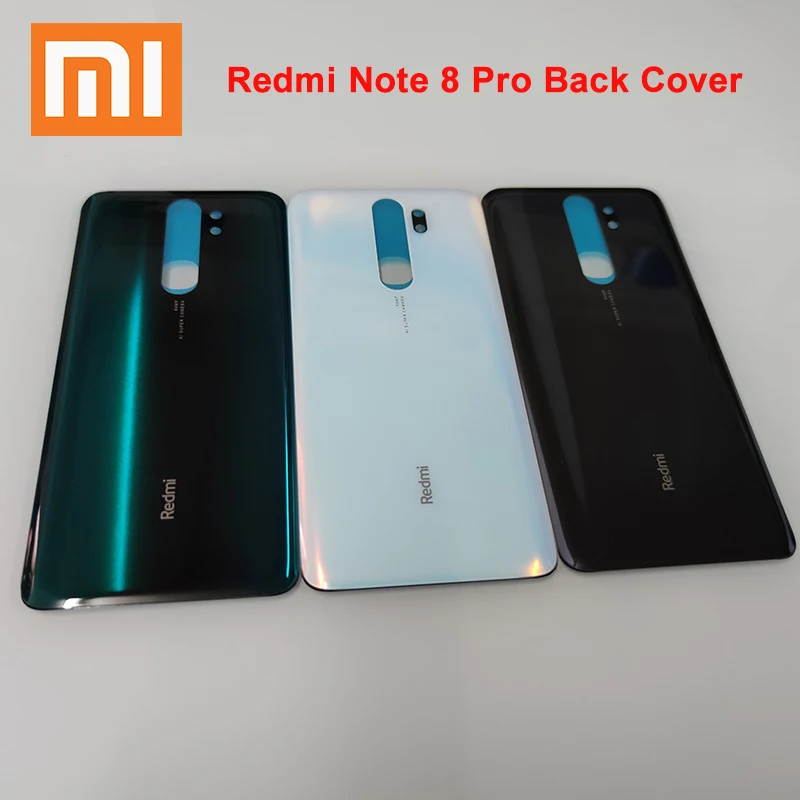 Задняя крышка батарейного отсека Xiaomi Redmi Note 8 Pro стеклянная задняя корпуса Сменный