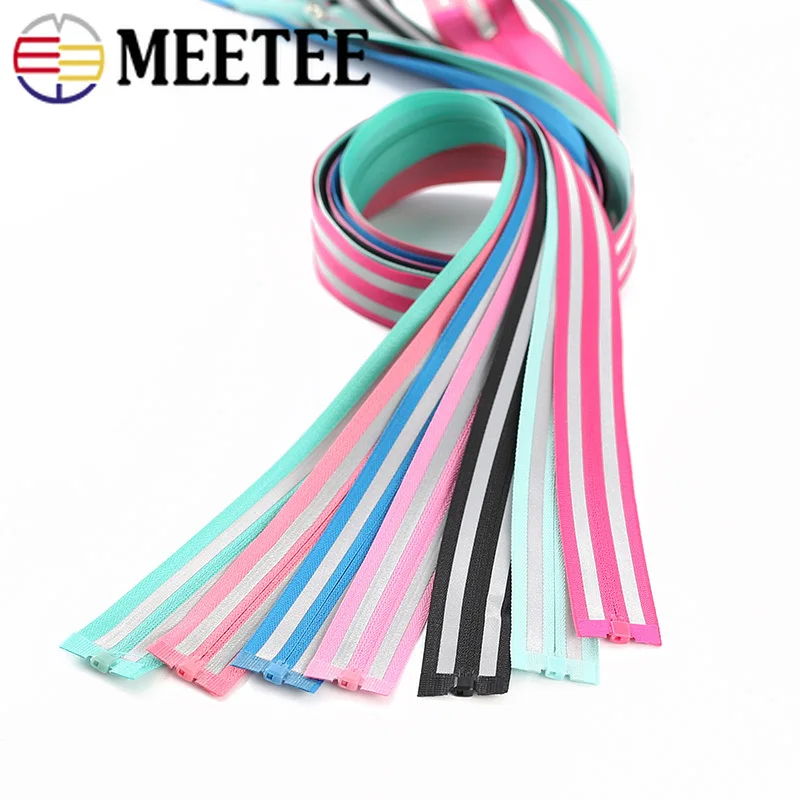 Meetee 1 шт./2 шт. 70 см 3 # нейлоновая Светоотражающая молния с открытым концом