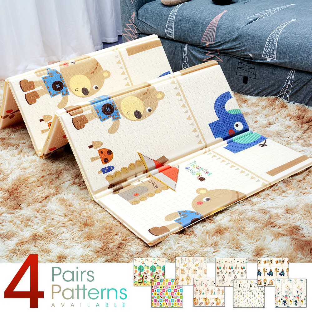 Детский мультяшный Складной Игровой Коврик Xpe мягкий водонепроницаемый коврик