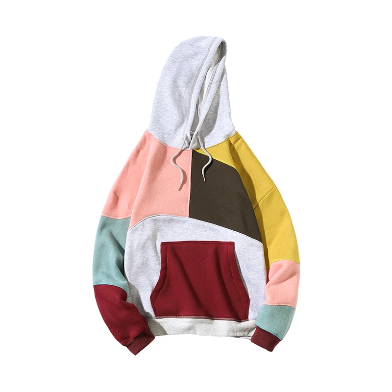 

Brand Men Hoodies Sweatshirts Men patchwork Print Long Sleeve Hoodie Hip Hop Streetwear Clothing Plus Size