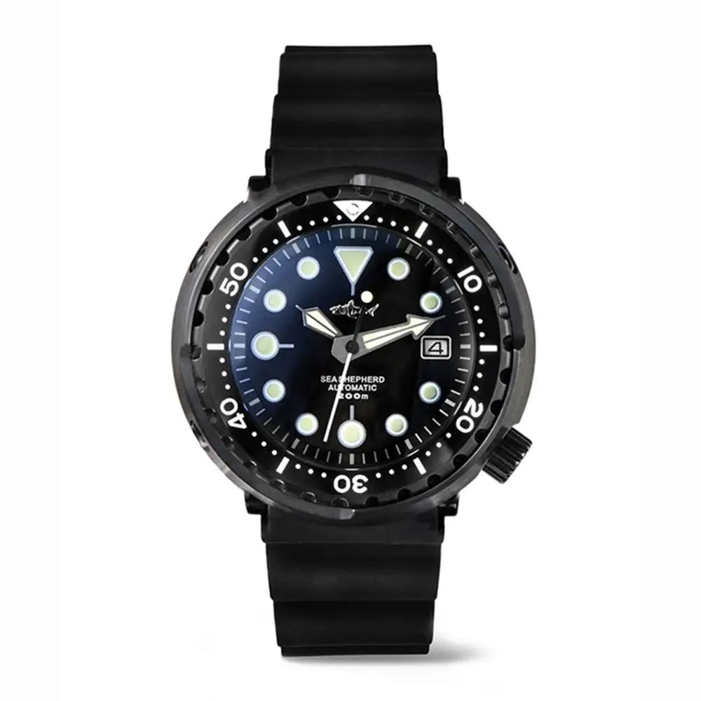 Мужские водонепроницаемые часы для дайвинга цвет черный | Наручные