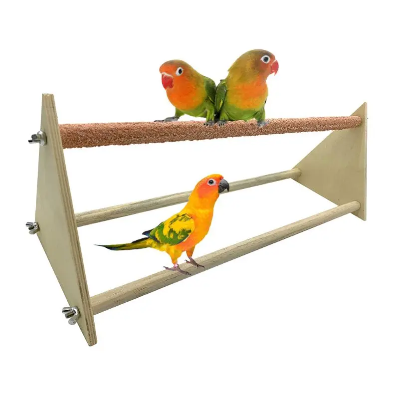 

Triangle Frosted Hen Stand Chicken Perch Wood Table Top Play Toy Hens Handmade