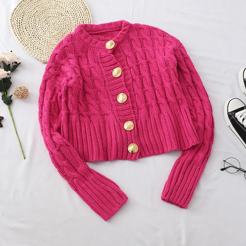 Короткий свитер MUMUZI пальто Женский Цветной вязаный кардиган Весенний Новый