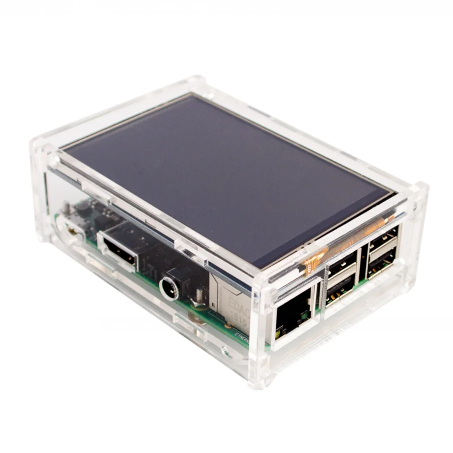 Акриловый чехол для Raspberry Pi 2 Pi3 Модель B Оригинальный 3 5 &quotЖК дисплей TFT сенсорный
