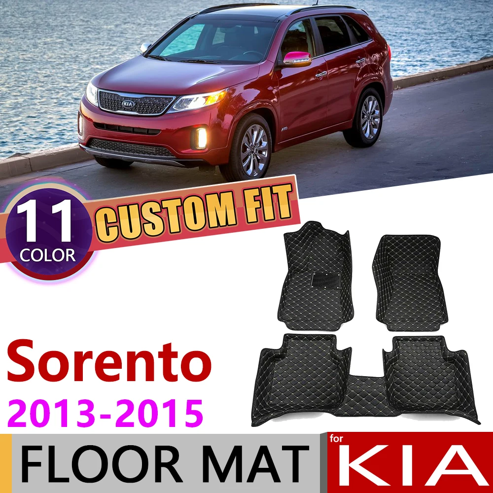 Пользовательские кожаные автомобильные коврики для Kia Sorento XM 2013 2014 2015 5 или 7 мест