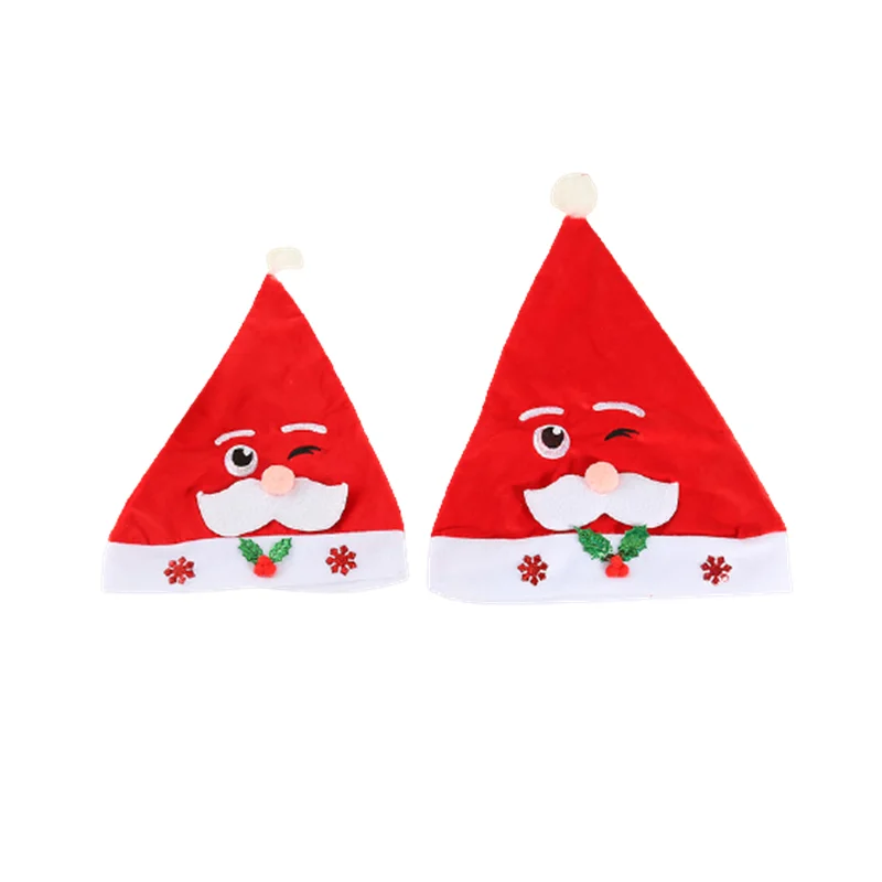 

Merry Christmas Hat New Year Santa Claus Hats For Kids Children Adult Parent-child Family Xmas Gift Warm Holiday Decoration Cap