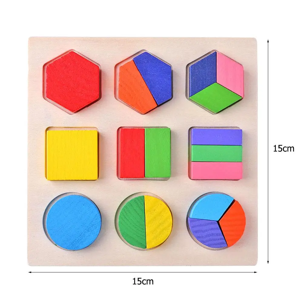 

Children's Puzzle Toys Children's Educational Wooden Three-Dimensional Puzzle Toys Geometric Shape Puzzle Blocks