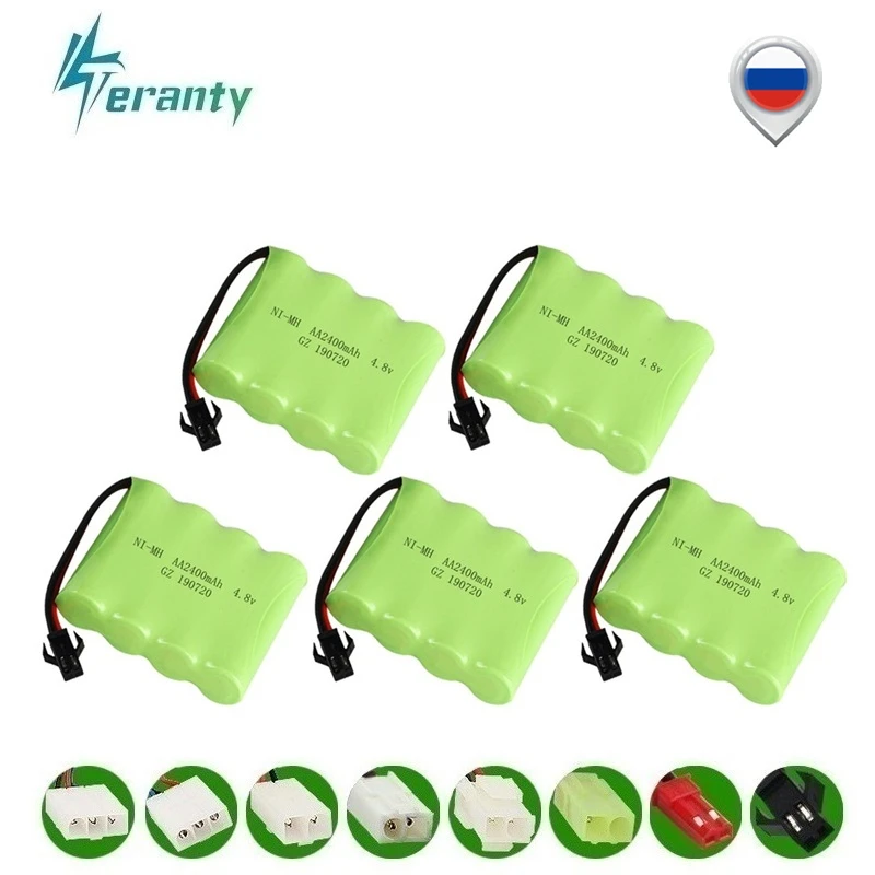 

Аккумуляторы 2400 мА · ч, 4,8 В, NiMH, AA, 4,8 В, 2400 мА · ч, 5 шт.