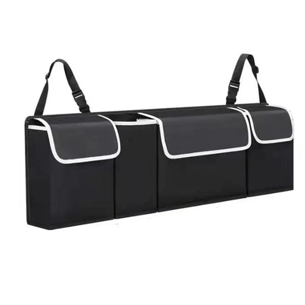 

Car Trunk Storage Bag Car Rear Trunk for Suv Storage Seat Bag Chair Back Oxford Cloth Material Black Large Capacity
