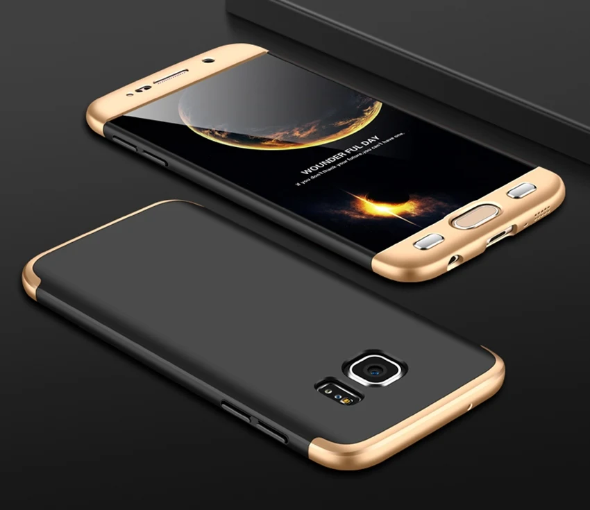 360 градусов полный чехол для Samsung Galaxy S7 S8 S9 S10 e Plus Note 9 8 A20 A20e A30 A40 A50 A70 3в1 PC Жесткий