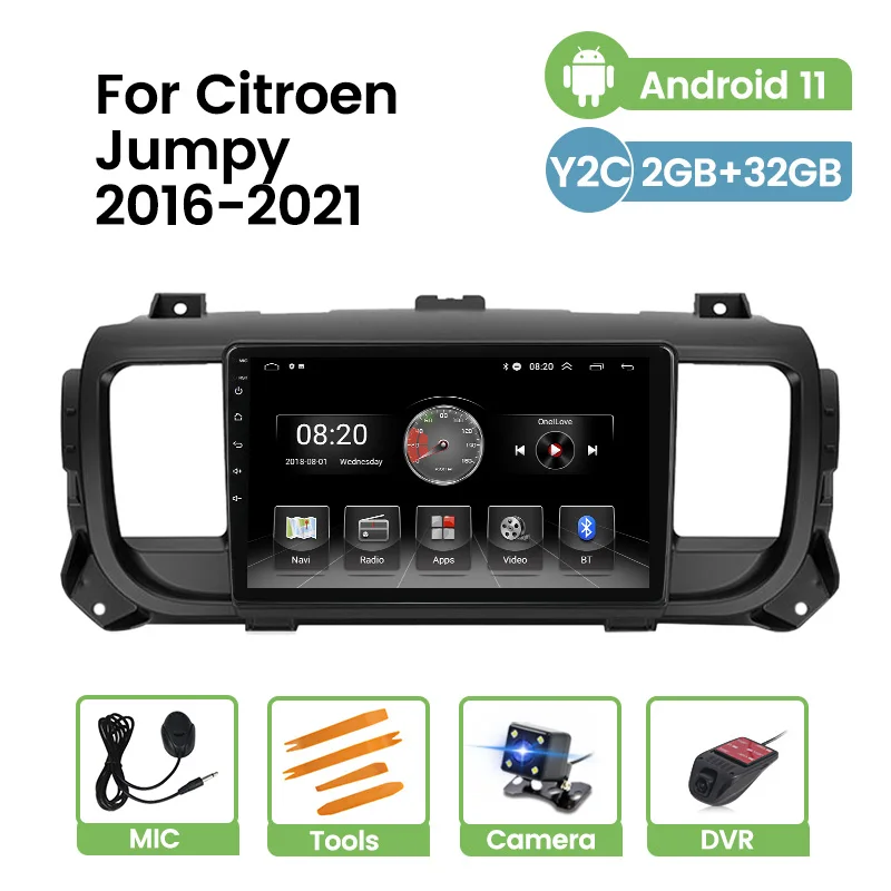 

HD 1024*600 Android 11 Car Gps Radio Stereo Multimedia Player For Citroen Jumpy 2016 2017 2018-2021 Navigation Carplay Auto RDS