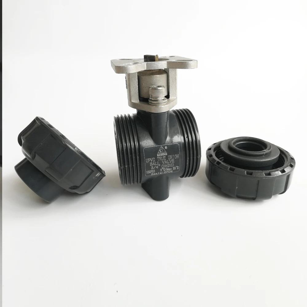 Tsai Fan UPVC 3/4 'ƈ сторонний нормально открытый DN20 закрытый моторизованный шаровой