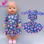 17 inch doll flower dress for 43 cm baby new born doll 18 inch girl doll shirt dress kids gift