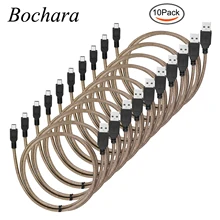 Bochara Mini 5P USB Cable USB 2.0 Type A Male to Mini 5P Male Data Cable Dual Shielded( Foil+Braided) 1meter 10Pack