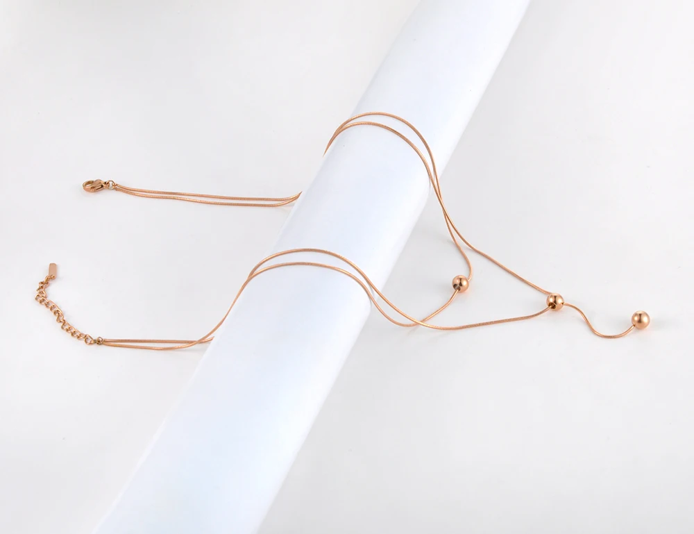 Женское Двухслойное колье Lokaer модное ожерелье из нержавеющей стали в богемном