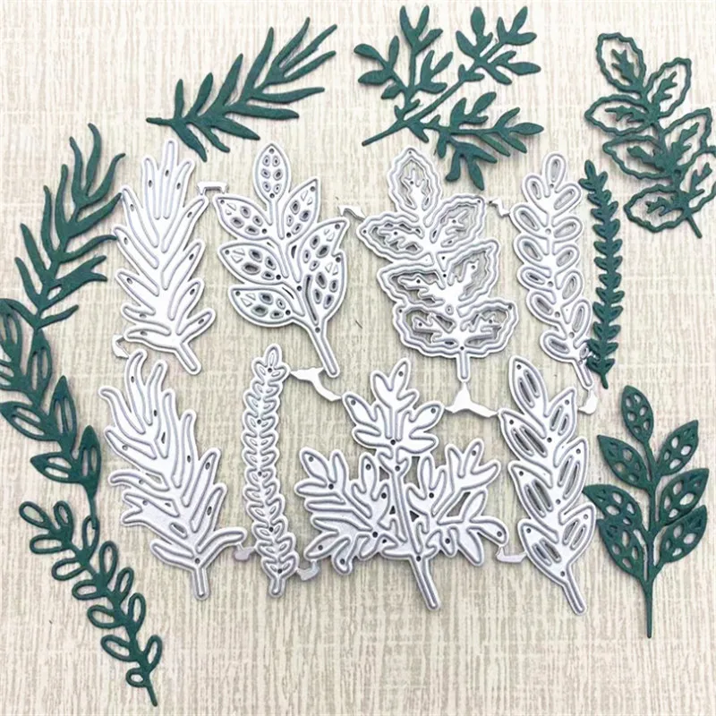 

8PCS/lot Pretty leaves Metal Cutting Dies Stencil Die Cut Scrapbooking Craft Stamps DIY Album Paper Cards Embossing Die