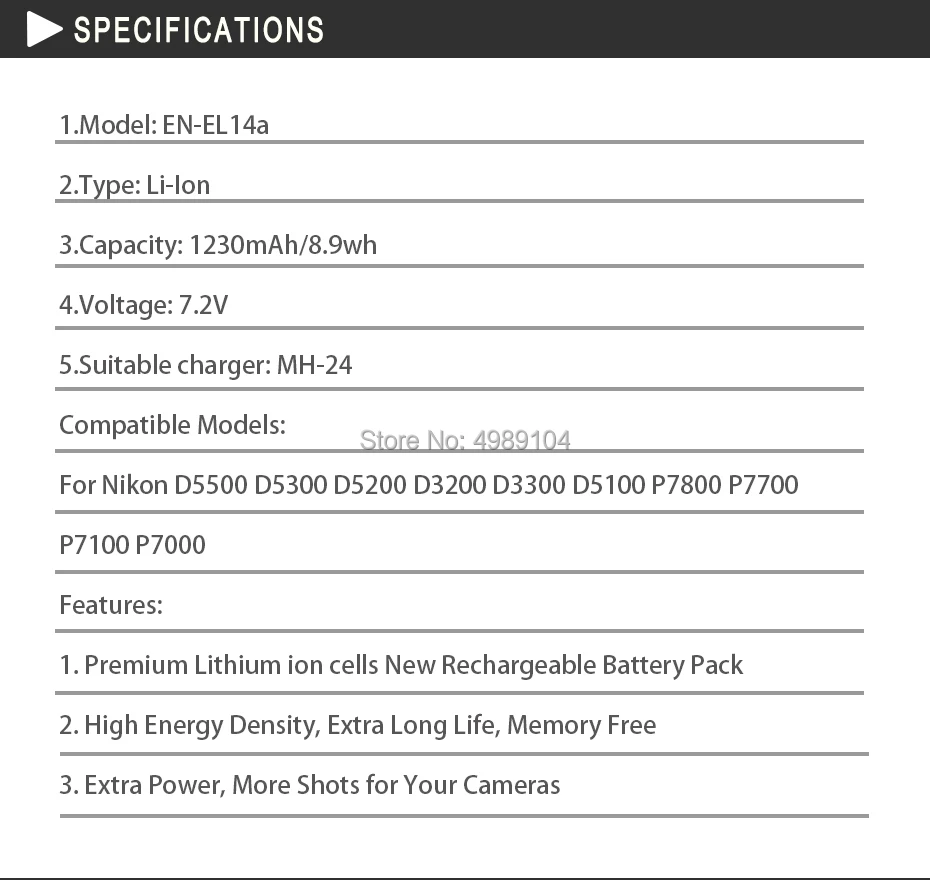 EN-EL14a ENEL14a RU EL14a Батарея батареи адаптер переменного тока для NIKON DF D5600 D5500 D5300 D5200 D5100 D3400 D3300 D3200 D3100 P7100 P7700 P7800