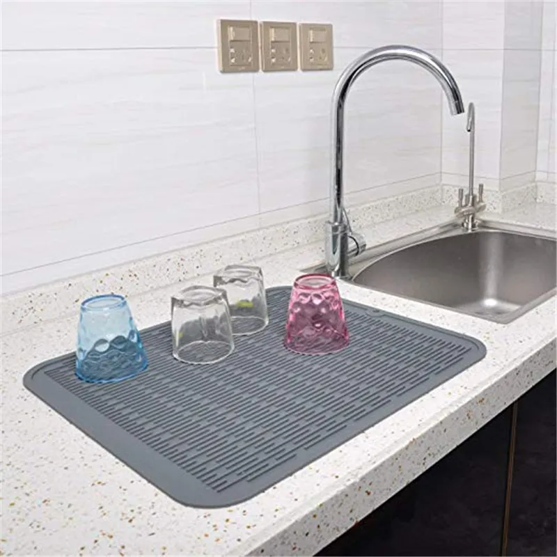 Силиконовая накладка Кухня кухонный коврик для раковина стол подушки Прилавок