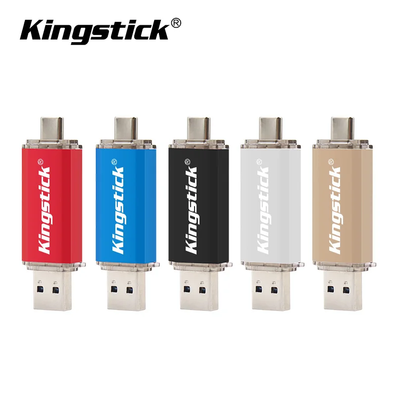 

Kingstick type-C USB 2.0 Flash Drive 64GB 32GB 16GB Pen Drive Smart Phone Memory Mini USB Stick Type - C 2.0 Dual Double Plug
