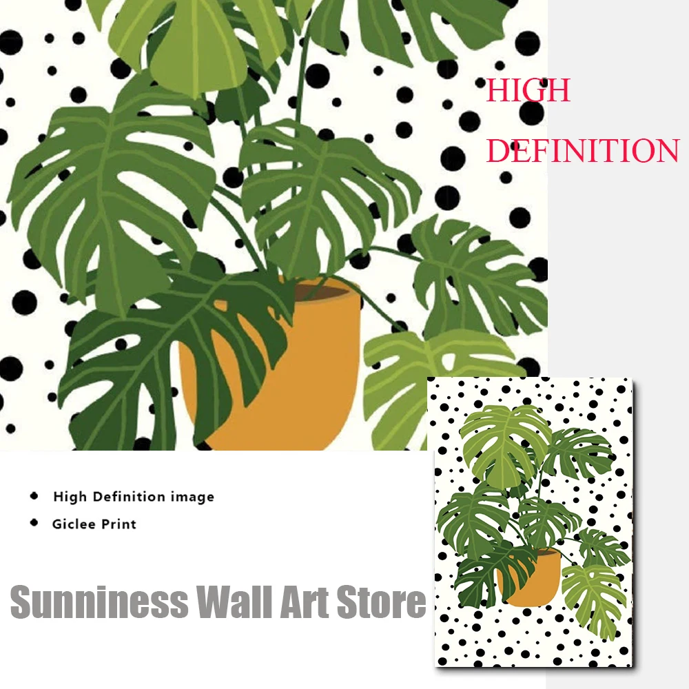 Постер бохо ботаническая Картина на холсте для ванной комнаты тропические