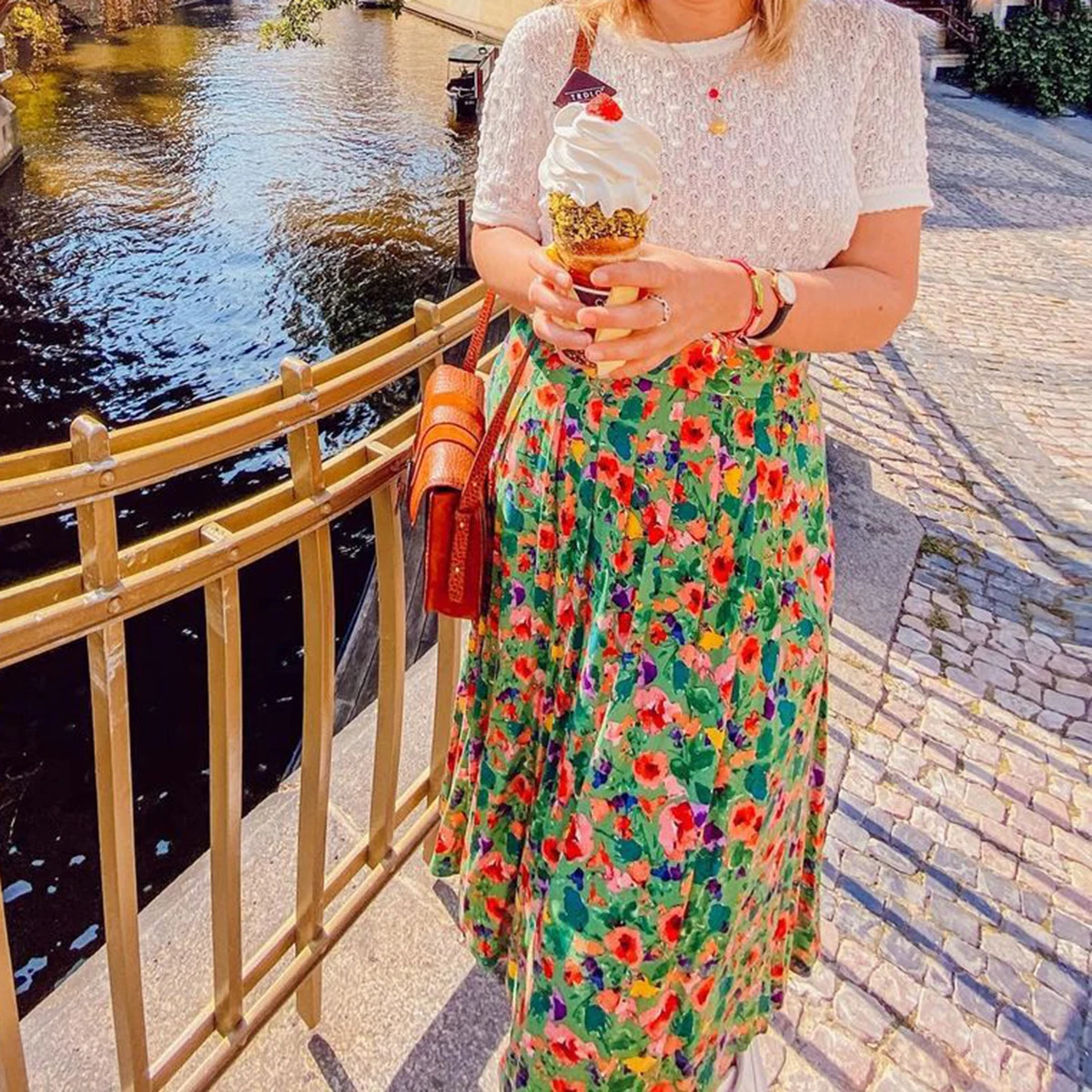 

Floral Elegant Long Skirts Women Autumn Holiday Pleated Chic Skirt Vintage High Quality Female Flower Print Casual Maxi Skirts