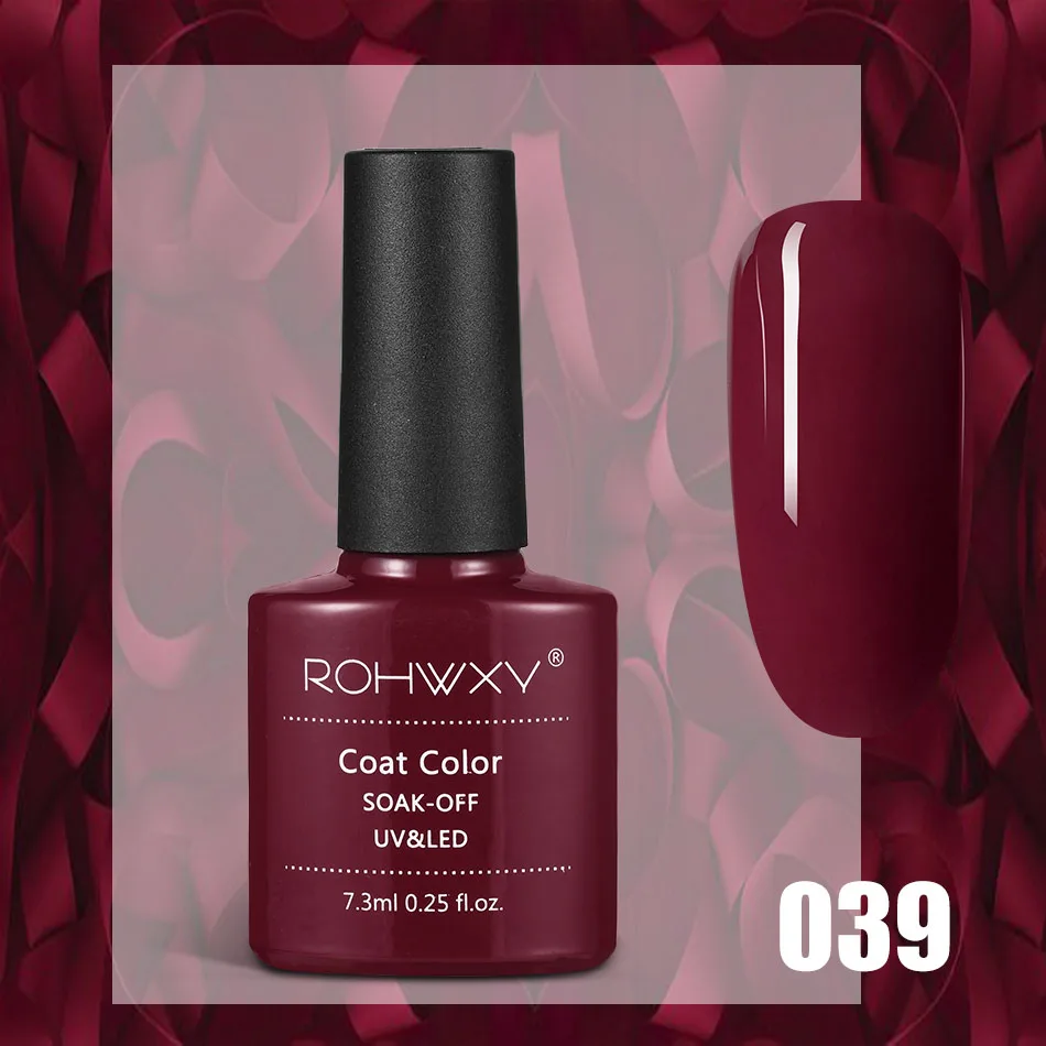 A039 ROHWXY 7,3 мл Гель-лак для ногтей для маникюра 60 цветов УФ-светодиодный Гель-лак впитывающий Гель-лак для рисования Гель-лак Инструменты для дизайна ногтей - Цвет: A039
