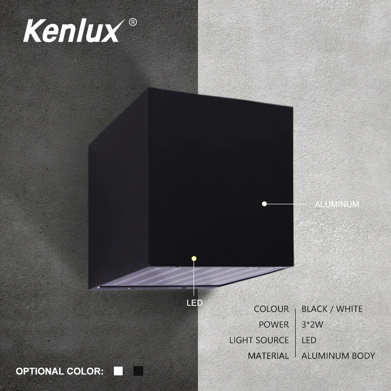 Kenlux 6 Вт современный минималистичный светодиодный светильник прикроватная лампа