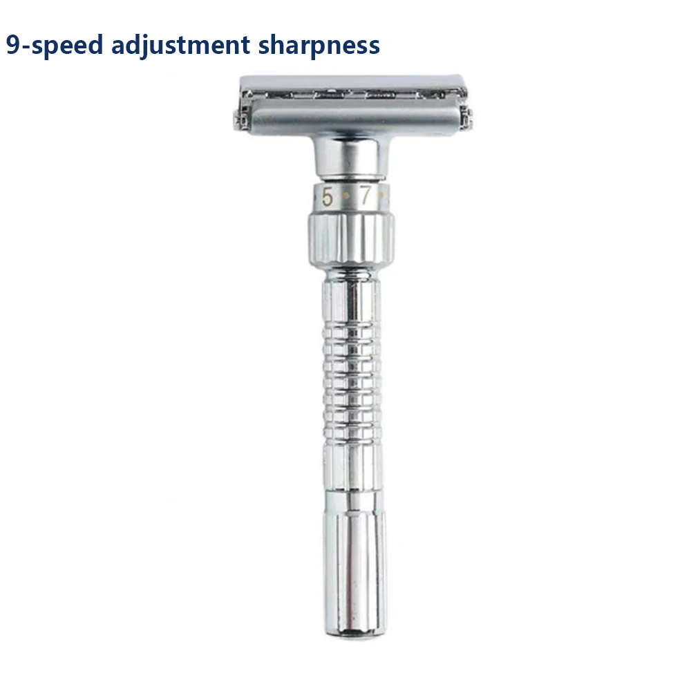 Мужская Ручная бритва с длинной ручкой двойным острым лезвием для волос на лице