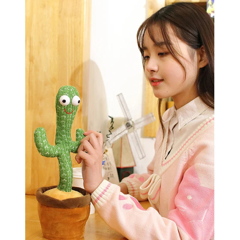 

Cactus Plush Toys Electronic Shake Dancing Cactus Funny Childhood Toys With The Song Plush Cute Dancing Table Room Decoration