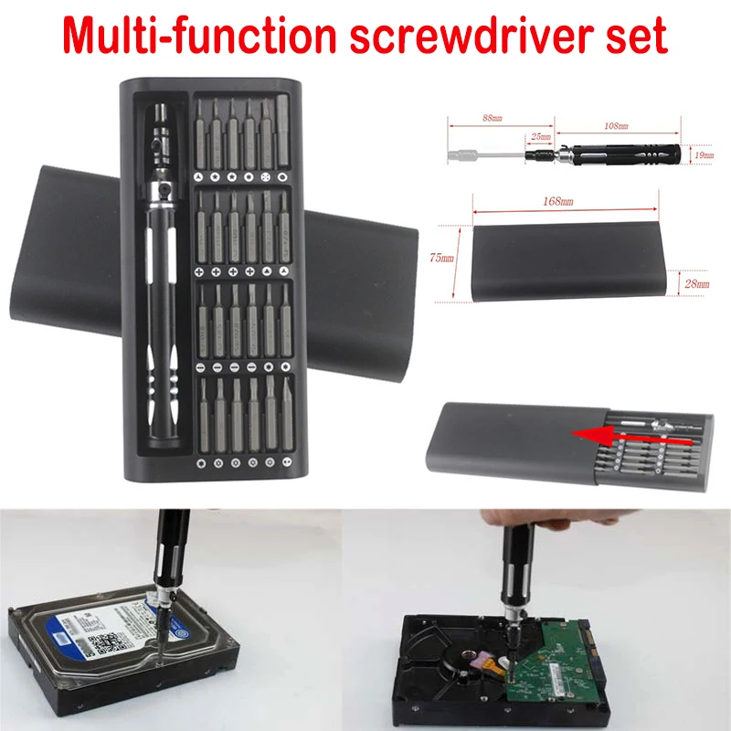 

Multifunction Precision Screwdriver Set Magnetic Screwdriver Bit Set for Repairing Phone PC Tools S7