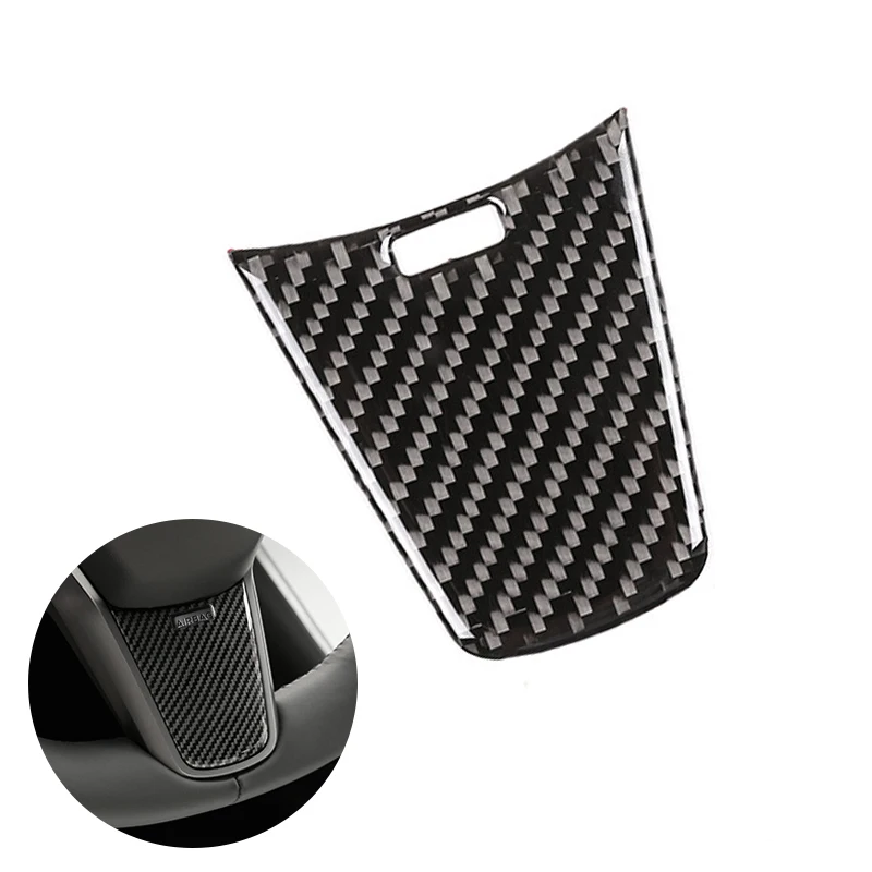 Для Tesla Model 3 2018 2019 Автомобильная панель рулевого колеса рамка из углеродного