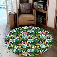 flamingo tropical flowers round carpet anti skid area floor mat 3d rug non slip mat dining room living room soft bedroom carpet