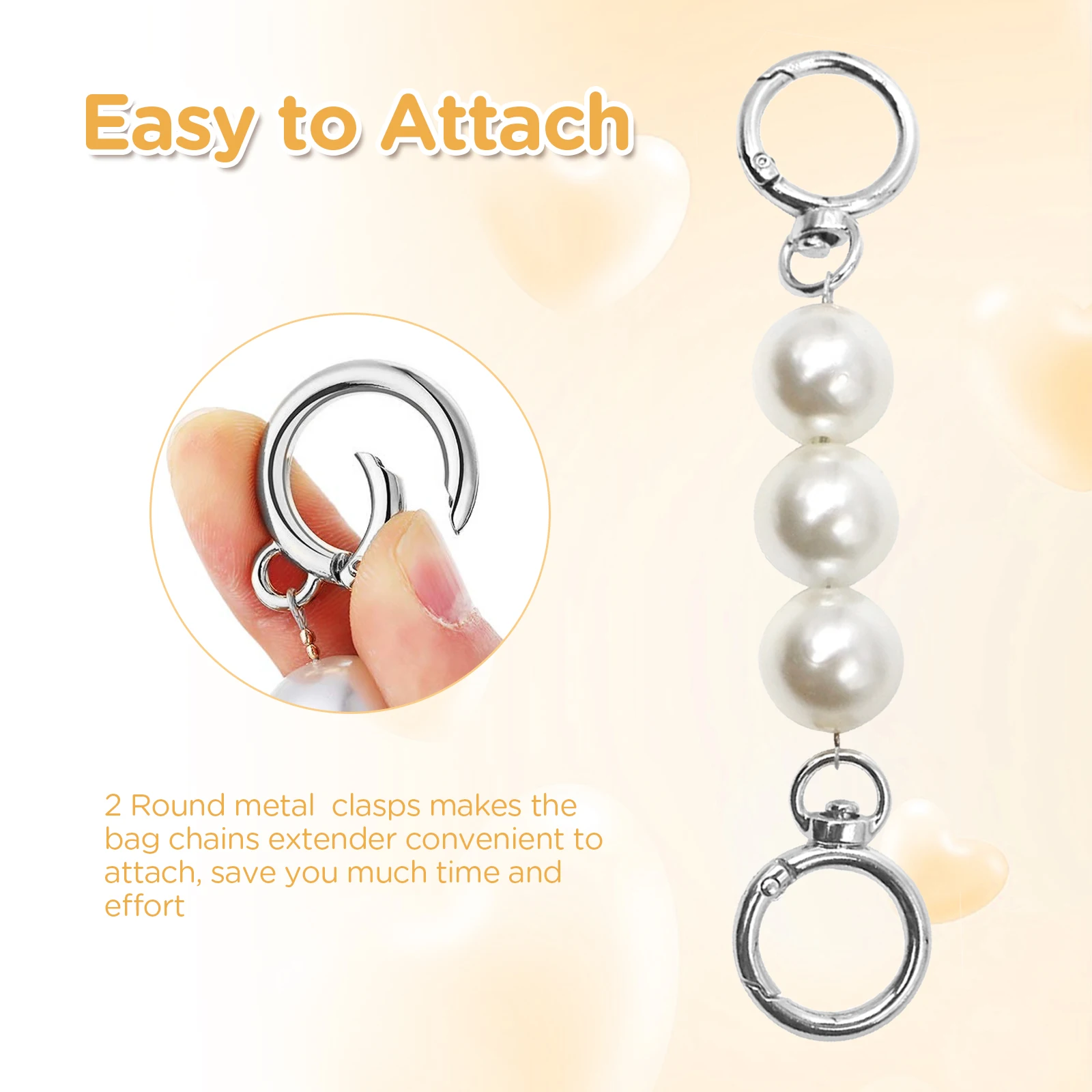 

Purse Chain Handbag For Replacement Extender Clutch 2 Bag Strap Extend The Pearl Bag Chain Bag Accessories Bag Chain With Hook