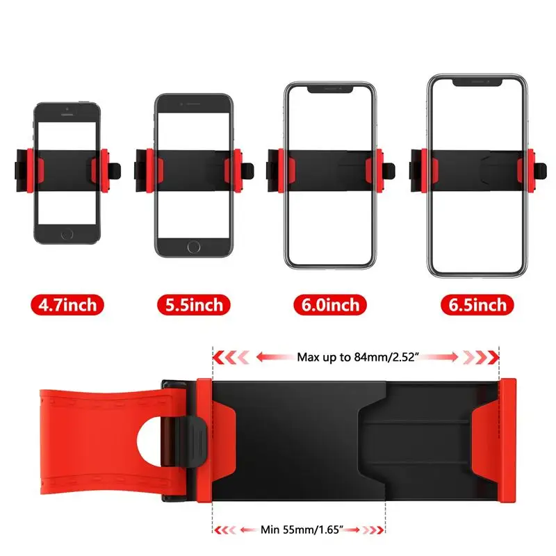 ABS + эластичный резиновый автомобильный держатель для телефона на руль