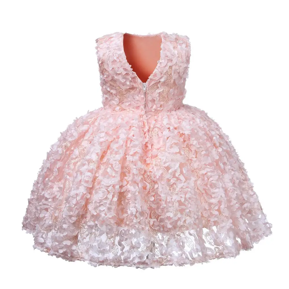 Наряд для 1-го 2-го дня рождения с цветами новорожденных девочек одежда крещения