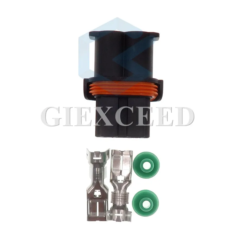 2 комплекта 2-контактный Автомобильный электронный вентилятор Разъем с